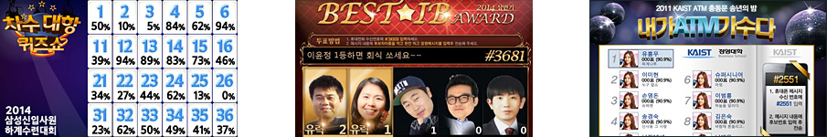 이벤트 문자 대표 진행 사례 화면 예시